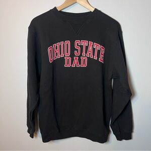 Ohio State DAD Buckeyes Crewneck Size S Black Sweatshirt J. America Pullover